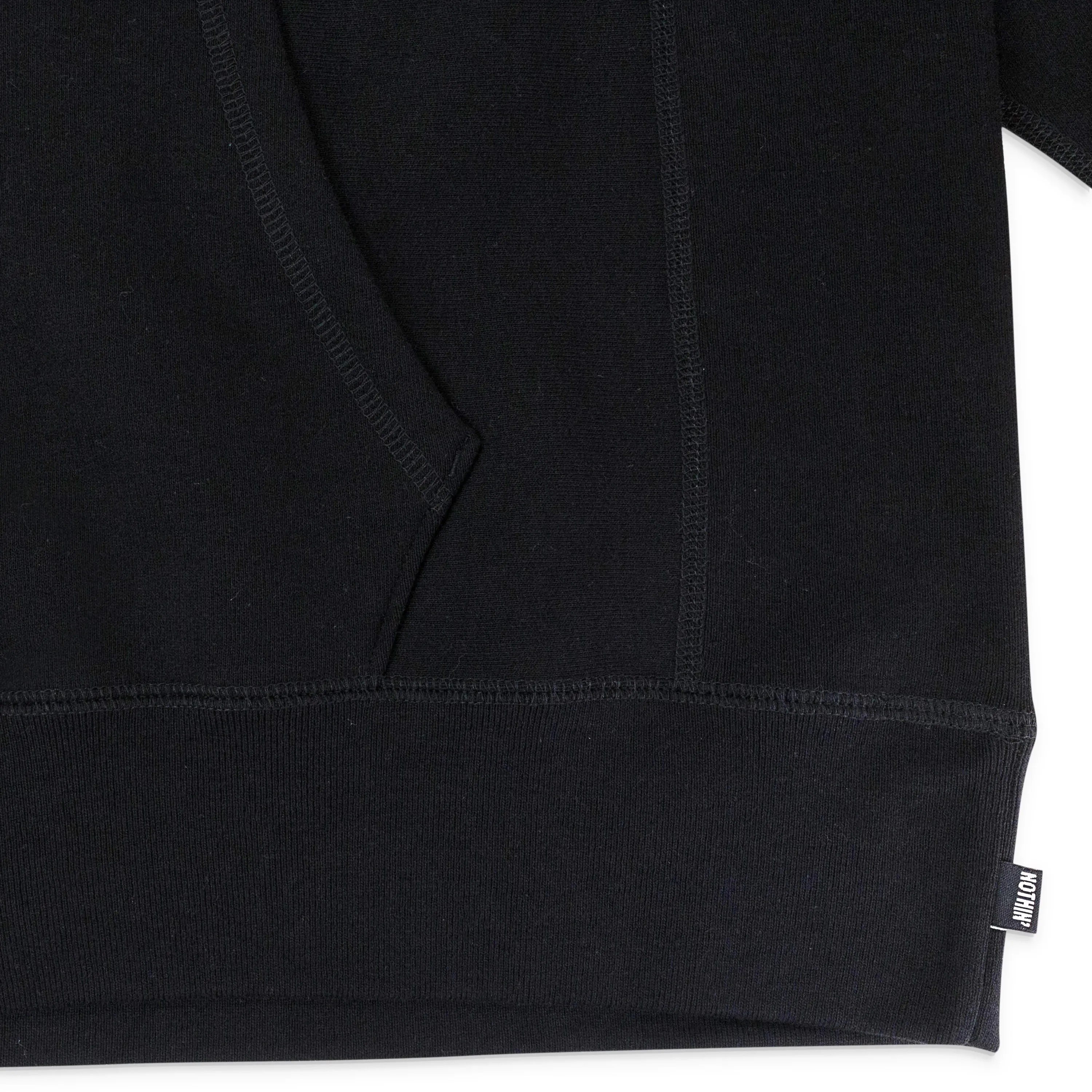 OVAL LOGO PULLOVER BLACK HOODIE