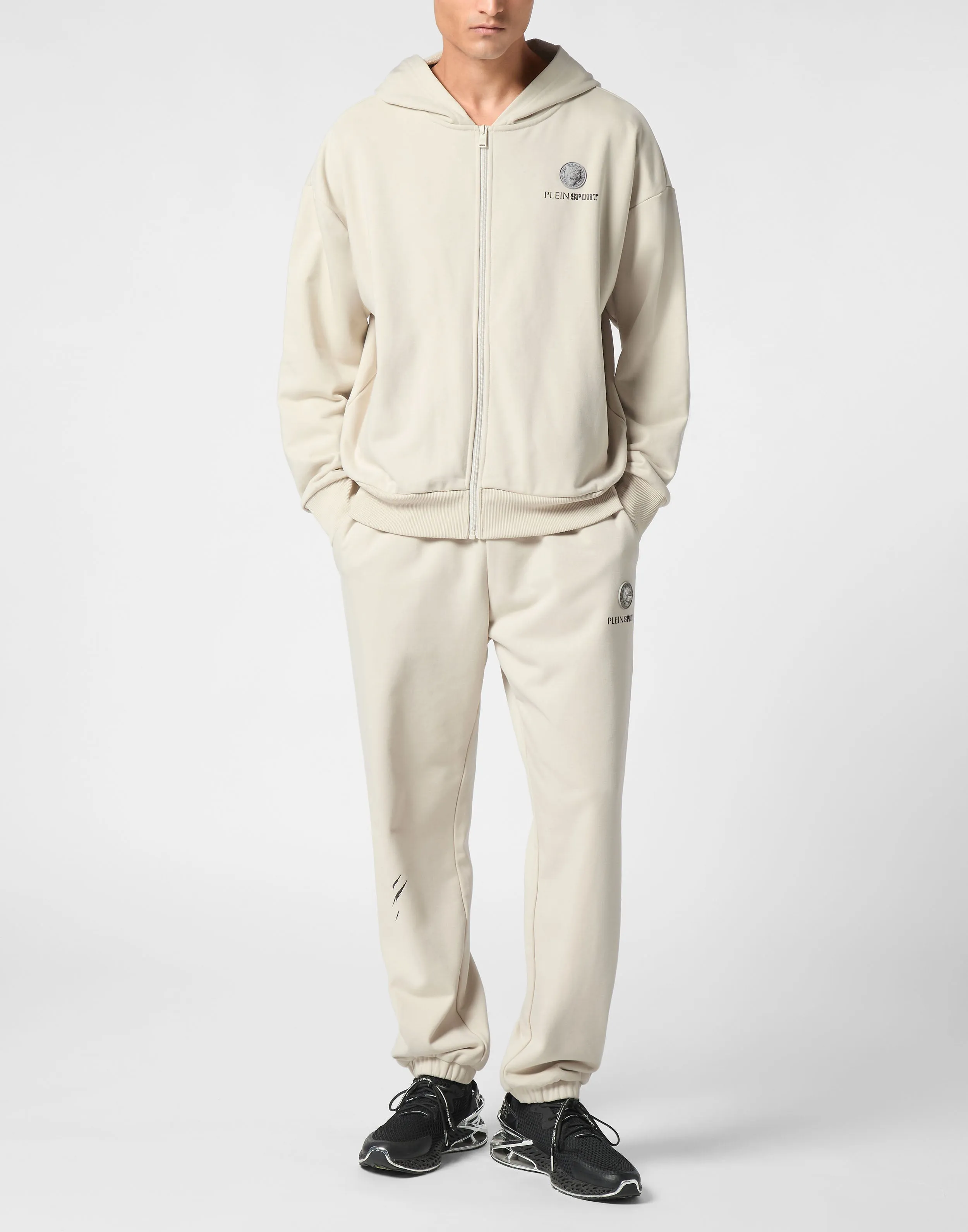 Oversize Zipped Hoodie Sweatshirt LS Scratch