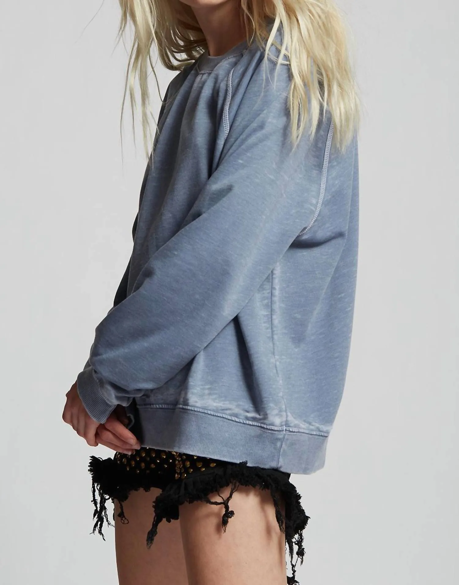 Oversized Sweatshirt In Vintage Blue