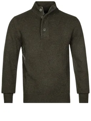 Patch Half Zip Sweater Green