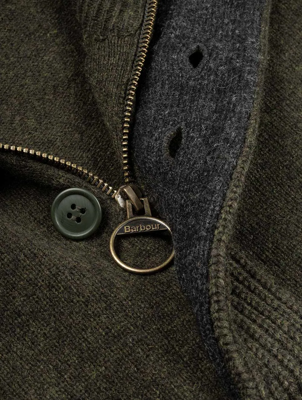 Patch Half Zip Sweater Green