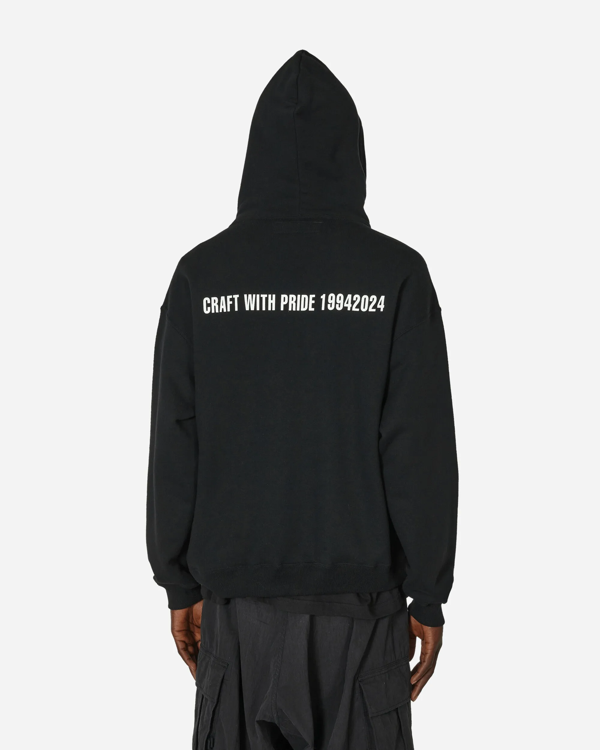 Patched Hooded Sweatshirt Black