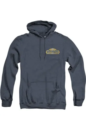 Polar Express Conductor Adult Heather Hoodie / Hooded Sweatshirt