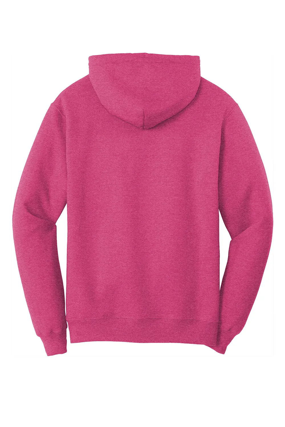 Port & Company Mens Core Pill Resistant Fleece Hooded Sweatshirt Hoodie w/ Pouch Pocket - Heather Sangria Pink
