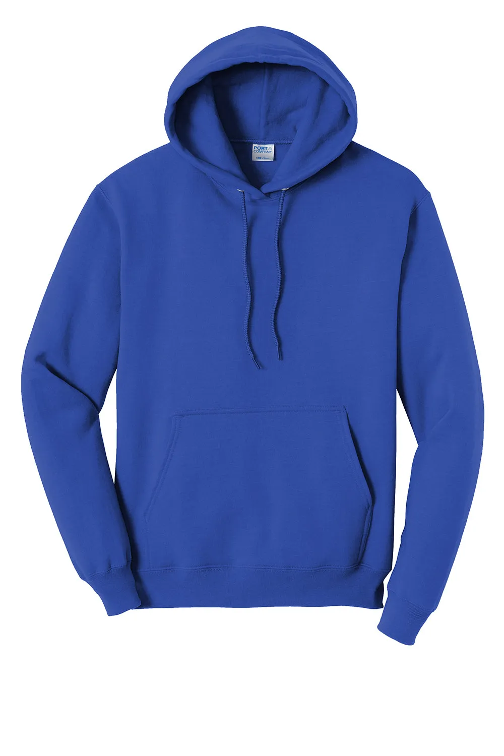 Port & Company Mens Core Pill Resistant Fleece Hooded Sweatshirt Hoodie w/ Pouch Pocket - True Royal Blue