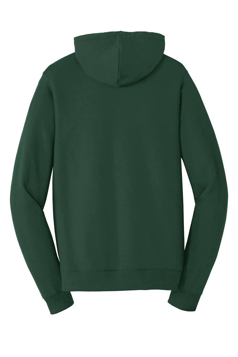 Port & Company Mens Fan Favorite Fleece Full Zip Hooded Sweatshirt Hoodie w/ Pockets - Forest Green