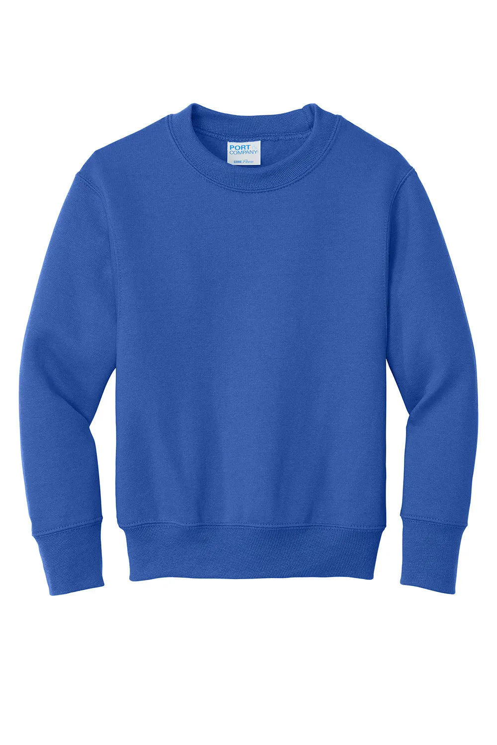 Port & Company Youth Core Pill Resistant Fleece Crewneck Sweatshirt - Royal Blue