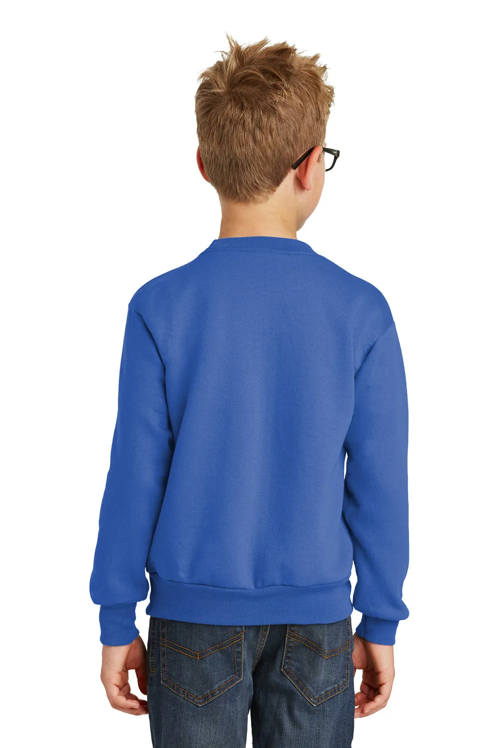 Port & Company Youth Core Pill Resistant Fleece Crewneck Sweatshirt - Royal Blue