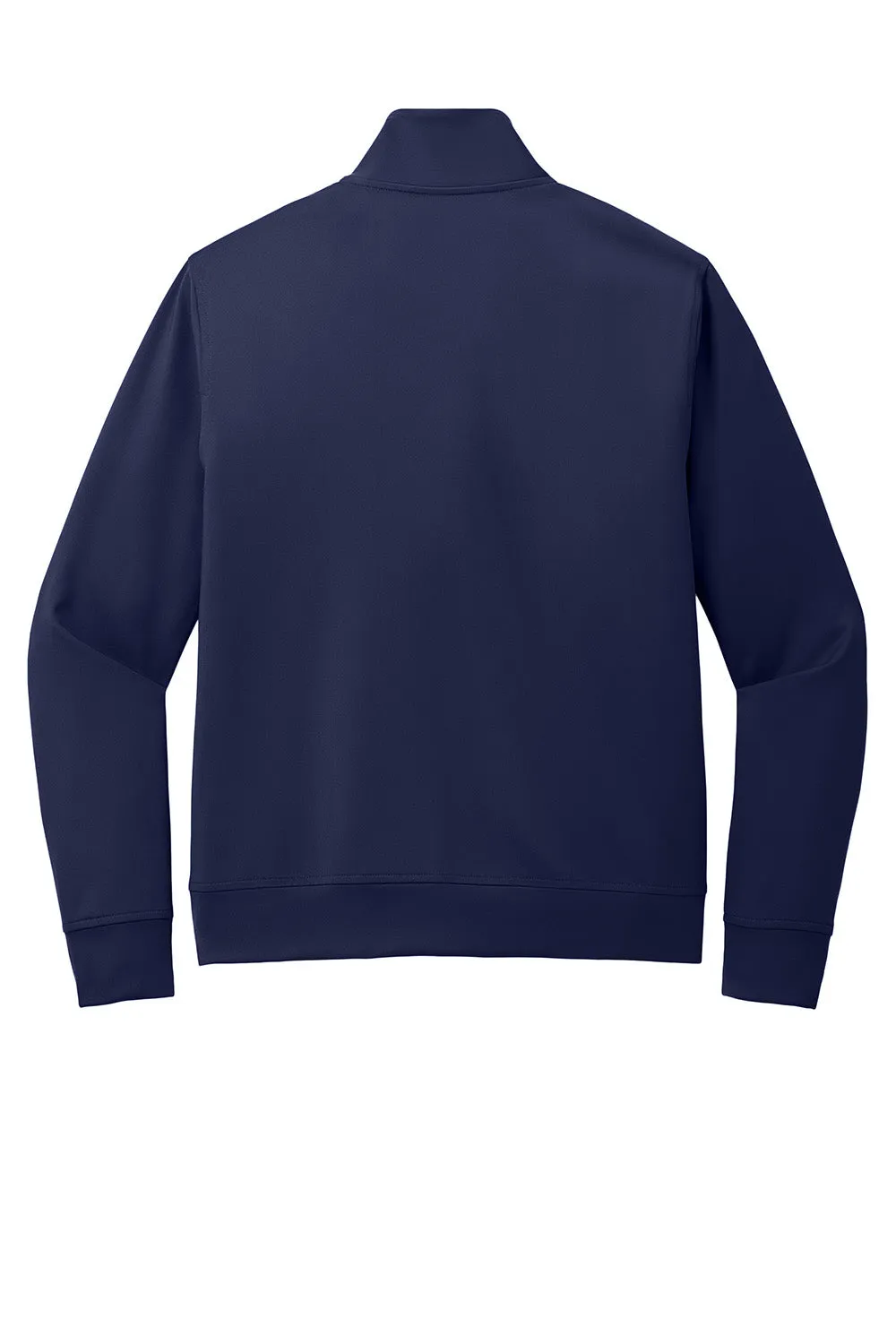 Port Authority Mens C-FREE Double Knit Moisture Wicking Full Zip Sweatshirt w/ Pockets - True Navy Blue