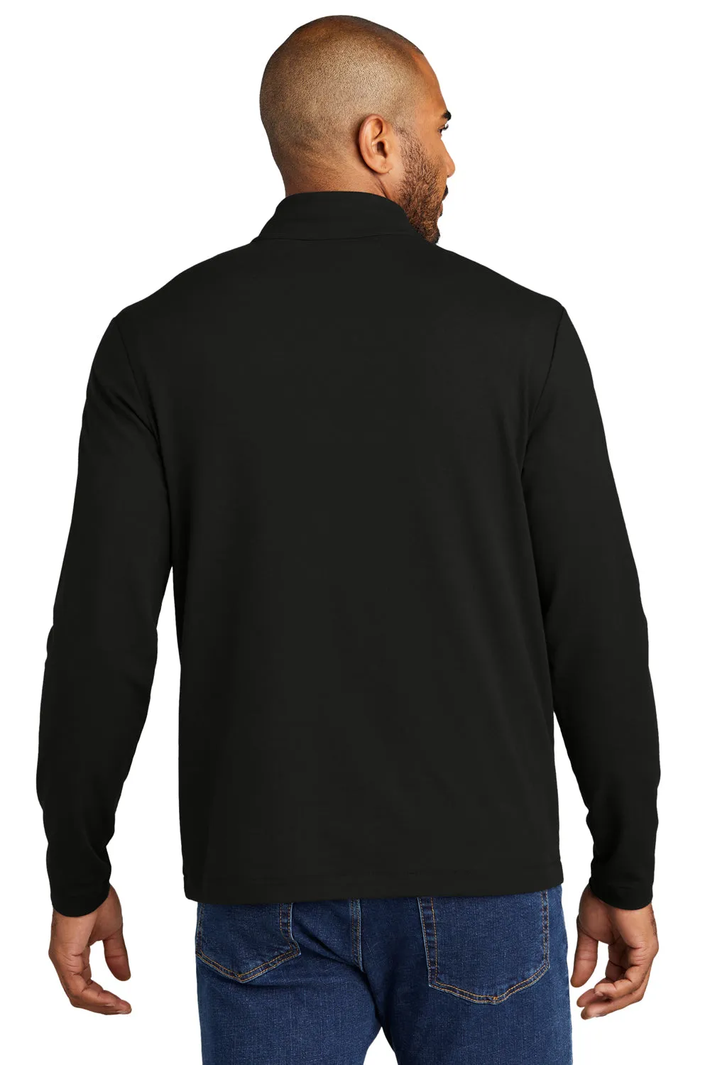Port Authority Mens Fairway 1/4 Zip Sweatshirt - Deep Black