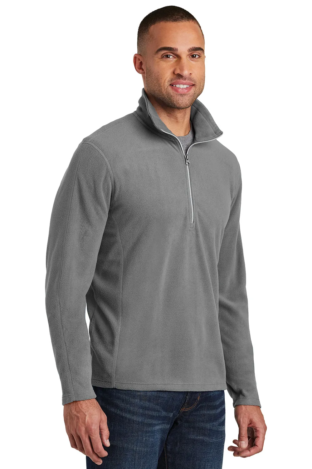 Port Authority Mens Pill Resistant Microfleece 1/4 Zip Sweatshirt - Pearl Grey