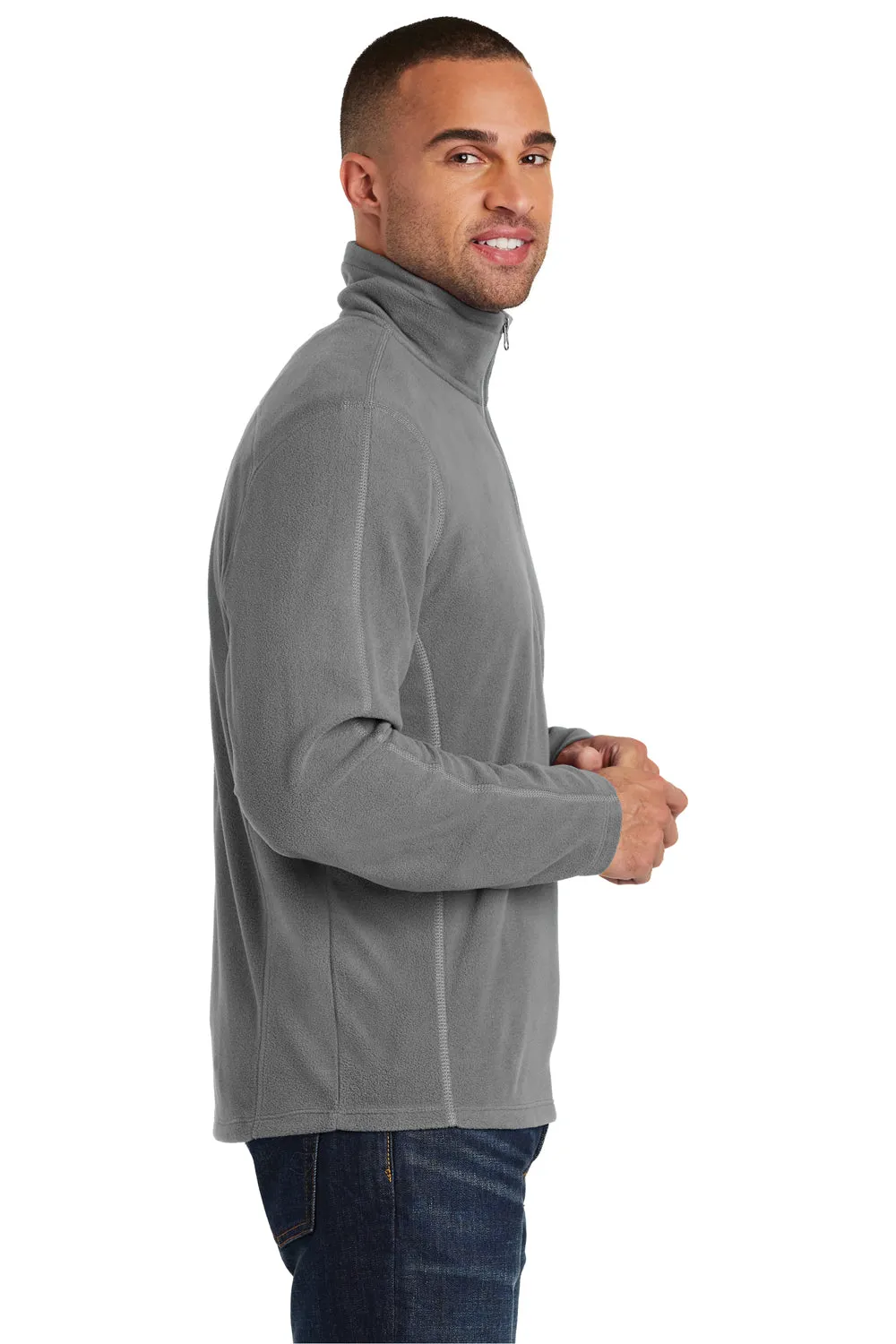 Port Authority Mens Pill Resistant Microfleece 1/4 Zip Sweatshirt - Pearl Grey