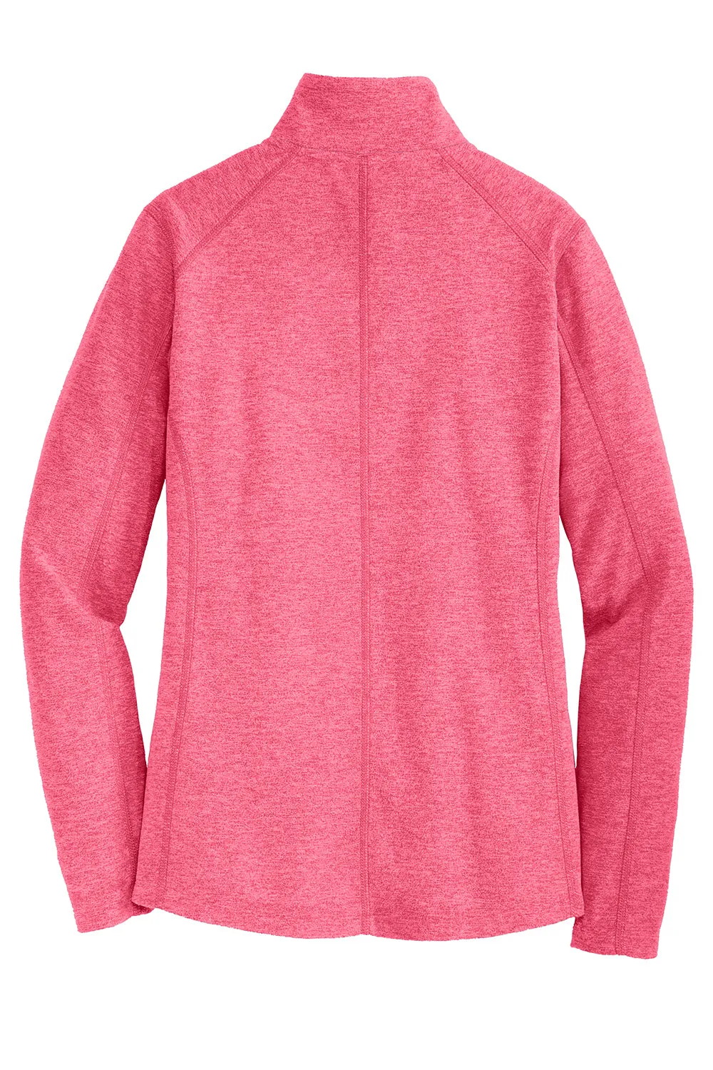 Port Authority Womens Pill Resistant Heather Microfleece Full Zip Sweatshirt - Heather Raspberry Pink