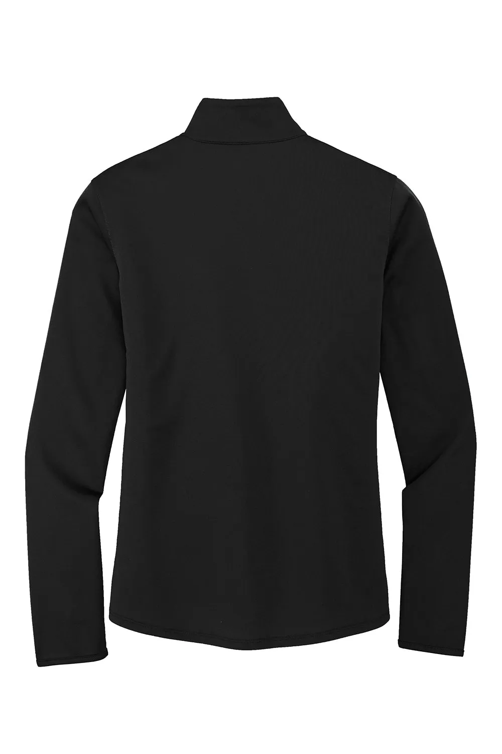 Port Authority Womens Silk Touch Performance Moisture Wicking 1/4 Zip Sweatshirt - Black/Steel Grey