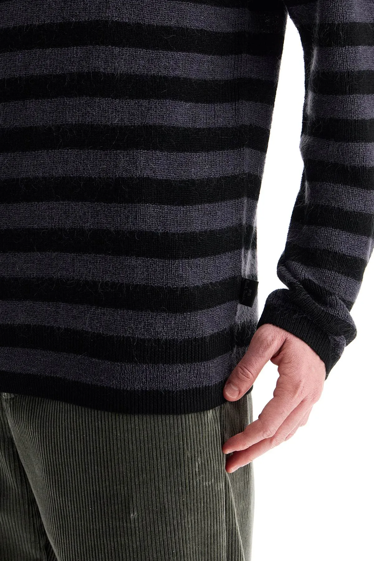 Ps Paul Smith Men's Striped Wool And Mohair Blend Pullover