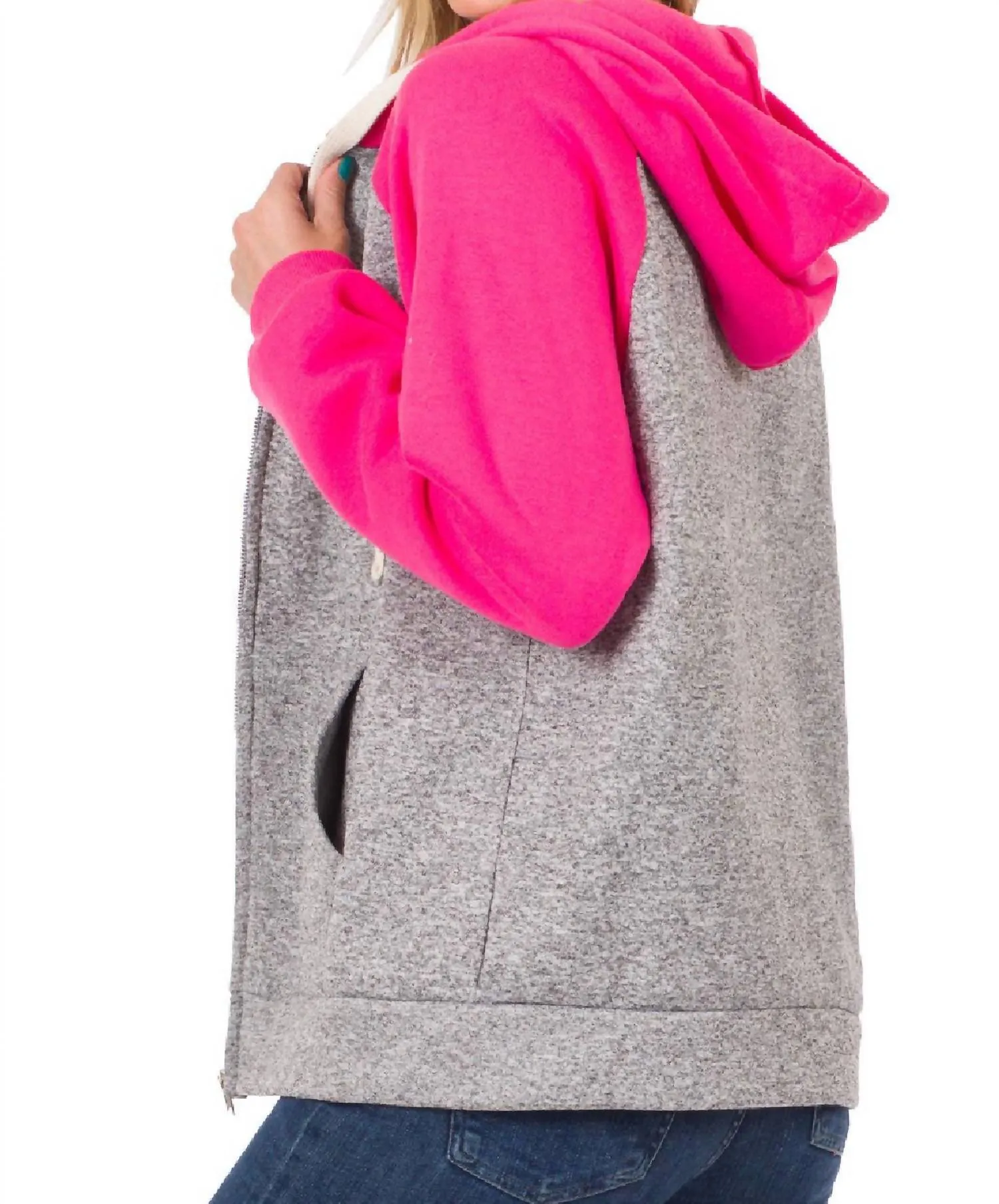 Raglan Sleeved Hoodie In Fuchsia