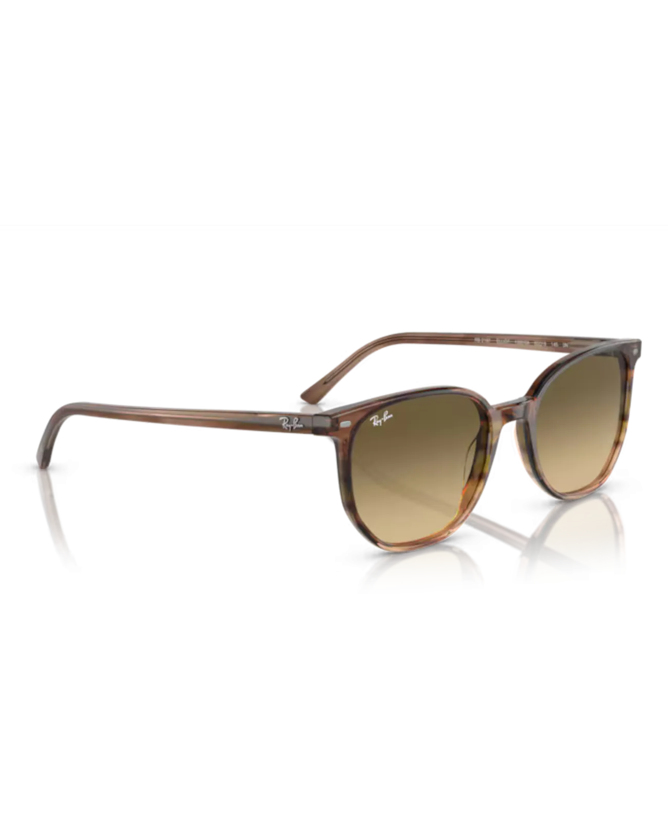 Ray-Ban Sunglasses Elliot Sunglasses in Polished Striped Brown & Green