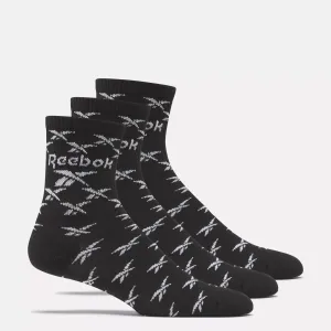 Reebok Accessories Zone Cushion Mid Crew Socks 3 Pairs