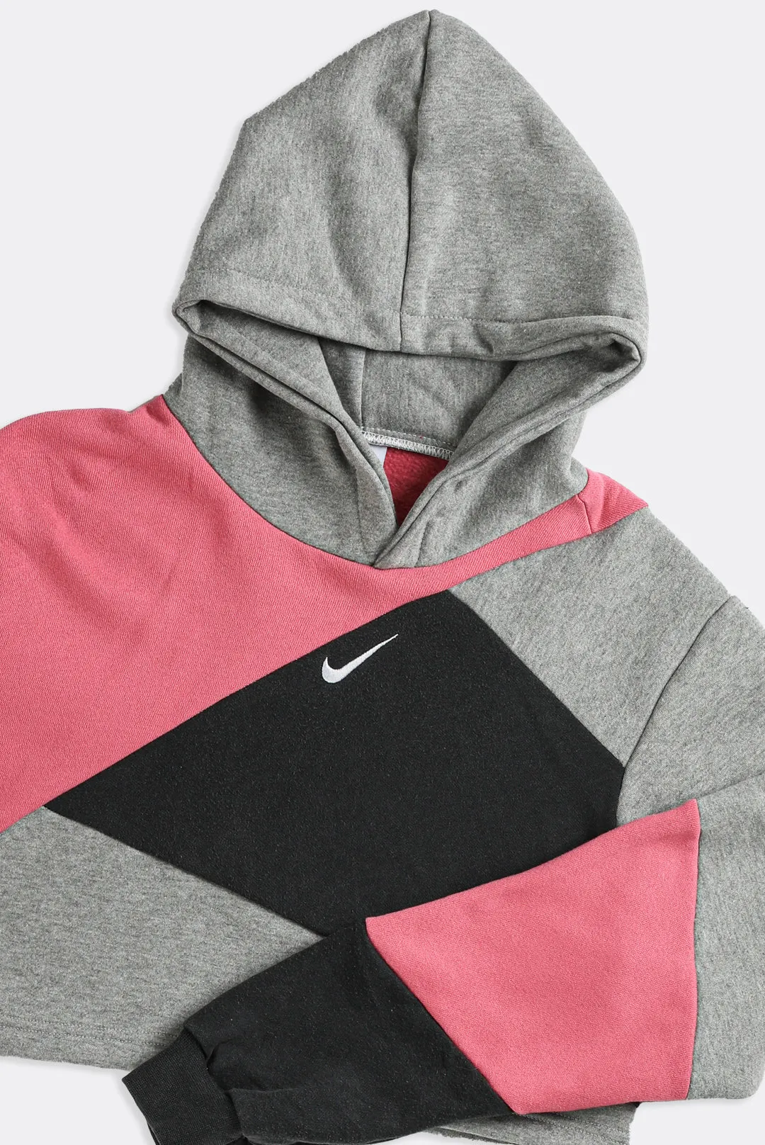 Rework Nike Patchwork Crop Sweatshirt - XS