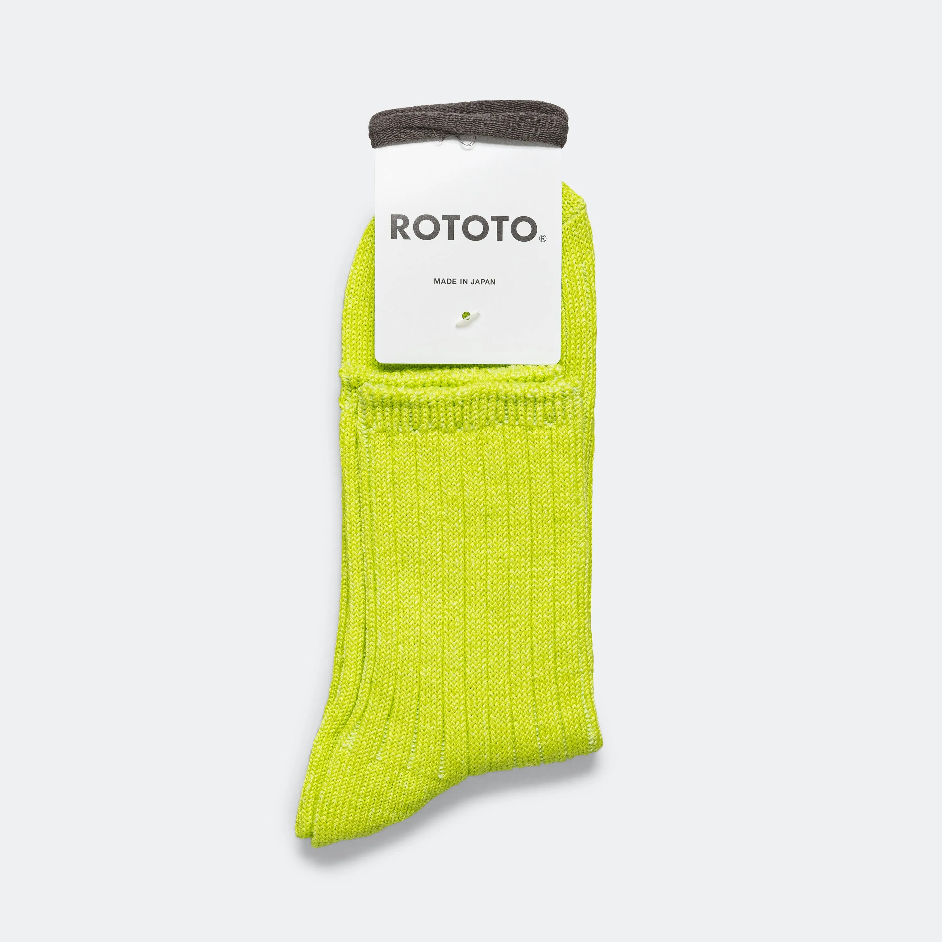 RoToTo Accessories Ribbed Ankle Sock - Lime
