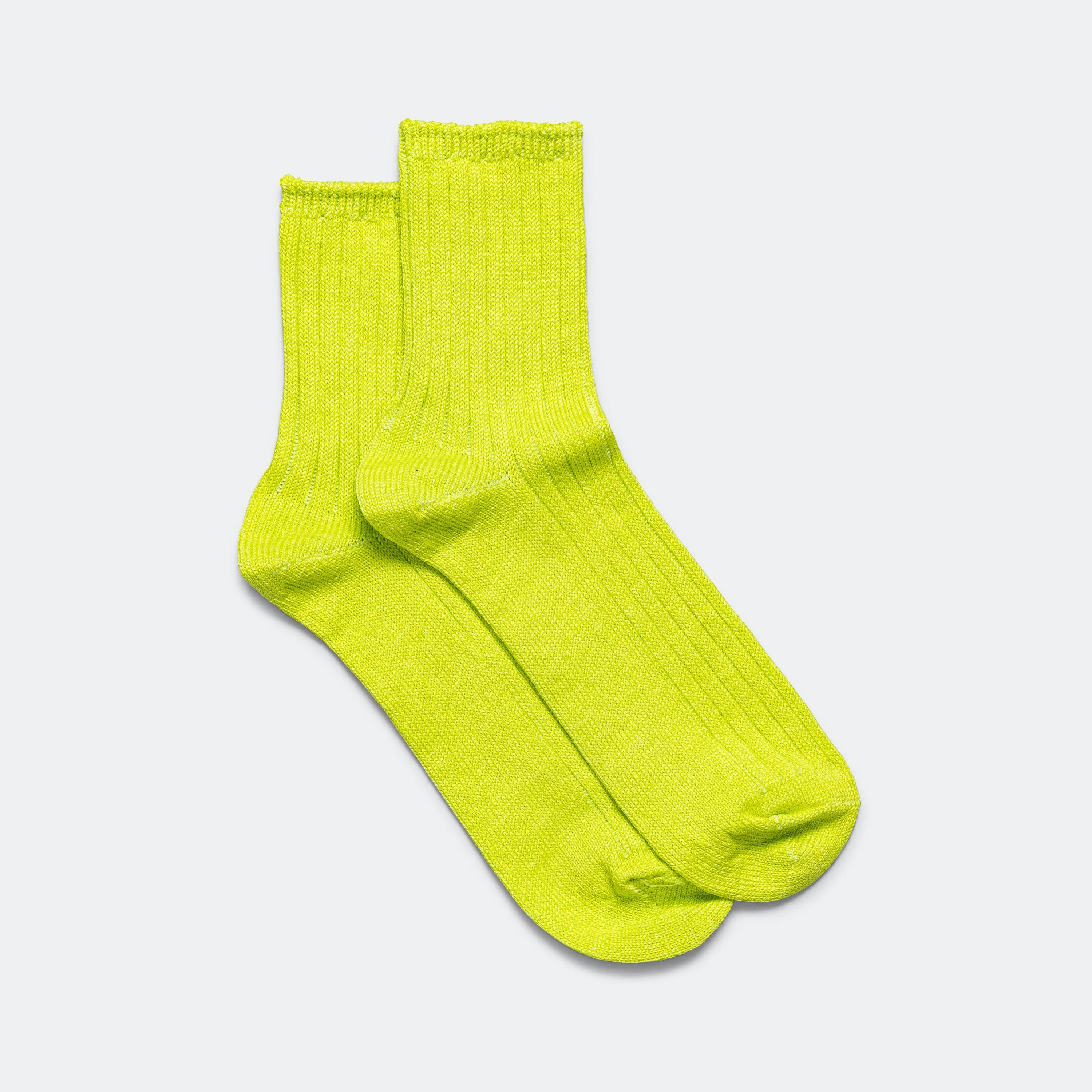 RoToTo Accessories Ribbed Ankle Sock - Lime