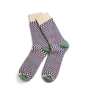 Rototo Checkerboard Sock Blueberry RoToTo Accessories