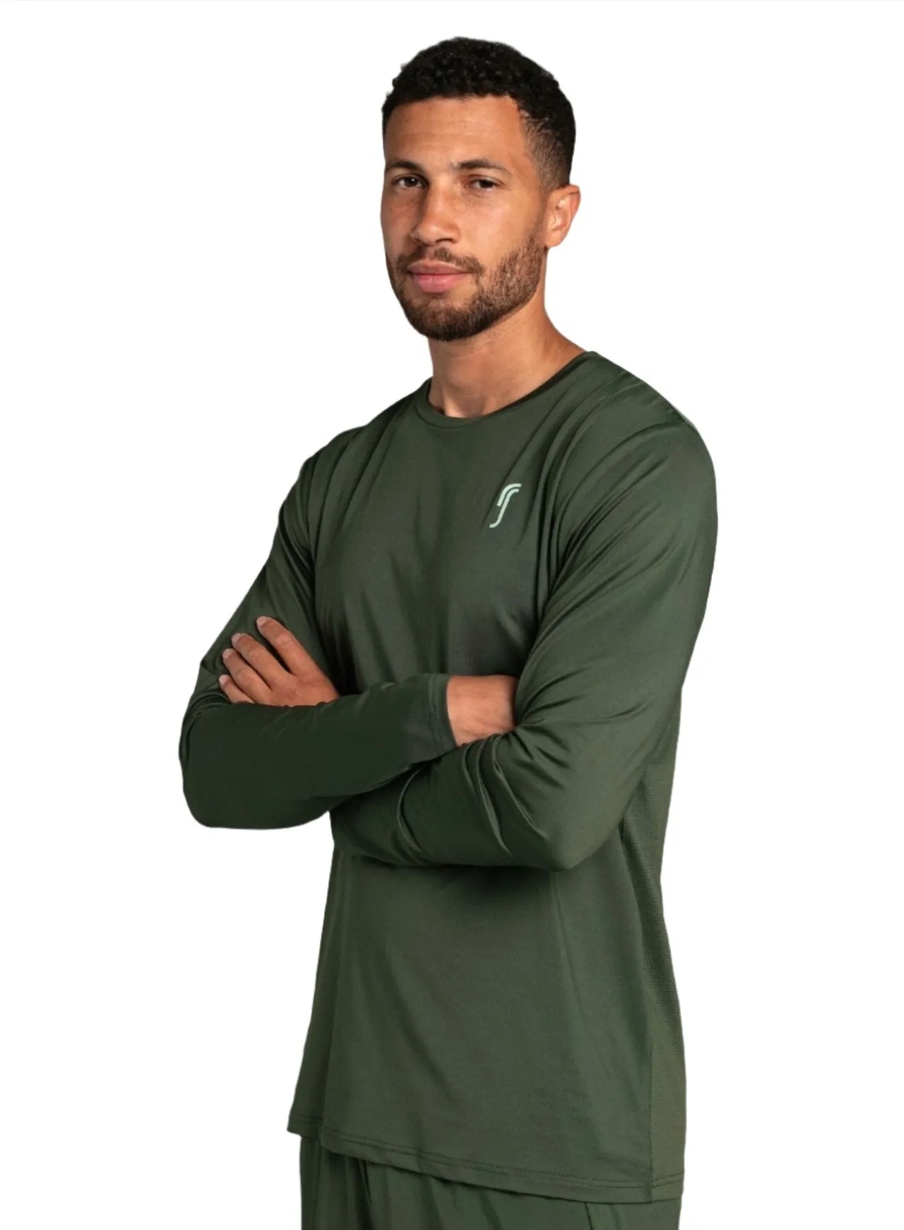 RS Long Sleeve Tee- Deep Green Clothing Rs Men