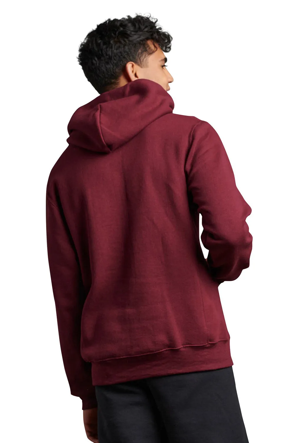 Russell Athletic Mens Dri-Power Moisture Wicking Hooded Sweatshirt Hoodie w/ Pouch Pocket - Maroon