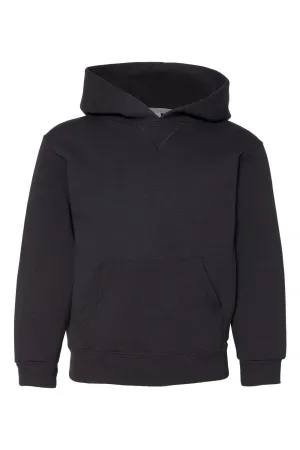 Russell Athletic Youth Dri Power Moisture Wicking Hooded Sweatshirt Hoodie w/ Pouch Pocket - Black