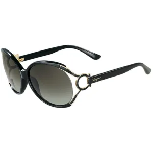 Salvatore Ferragamo Women's Sunglasses - Grey Gradient Lens Black Frame | SF600S 001 Salvatore Ferragamo Sunglasses