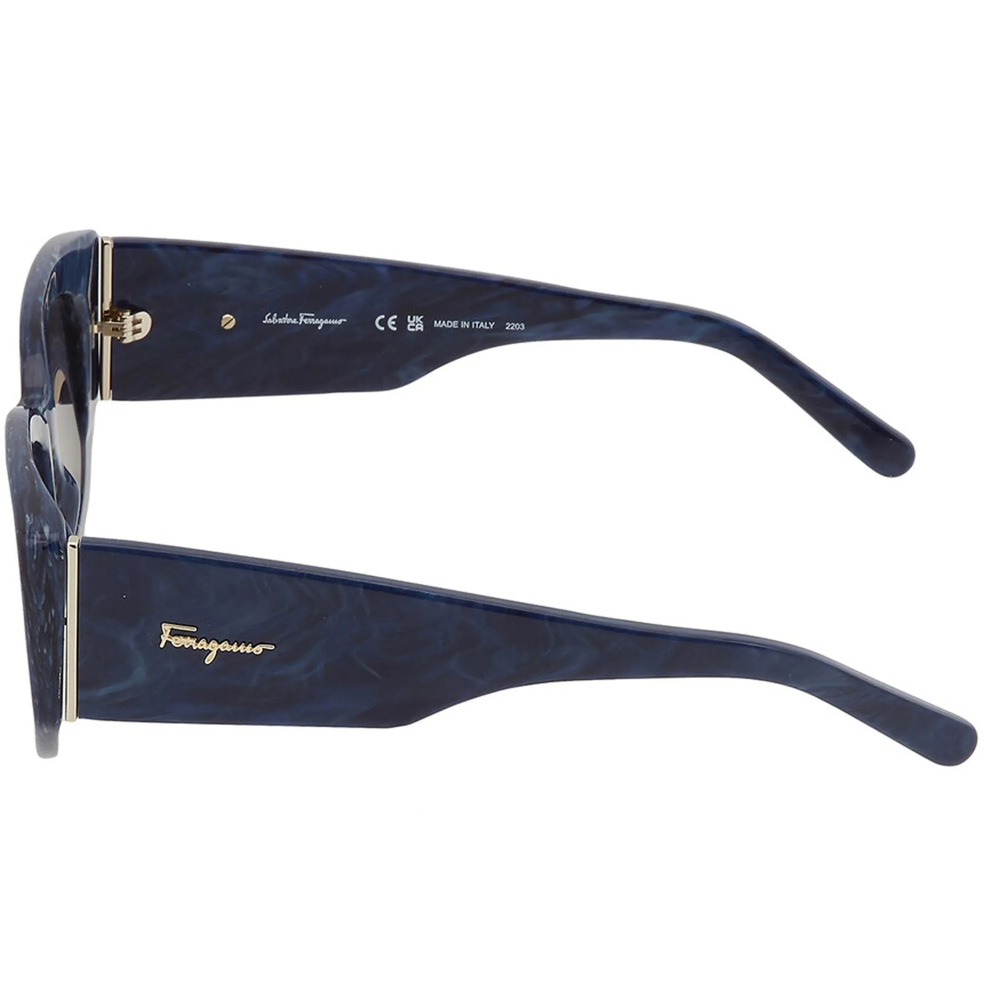 Salvatore Ferragamo Women's Sunglasses - Grey Lens Blue Marble Frame | SF1053S 429 Salvatore Ferragamo Sunglasses