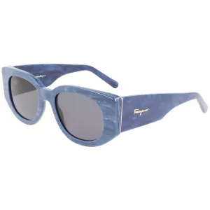 Salvatore Ferragamo Women's Sunglasses - Grey Lens Blue Marble Frame | SF1053S 429 Salvatore Ferragamo Sunglasses