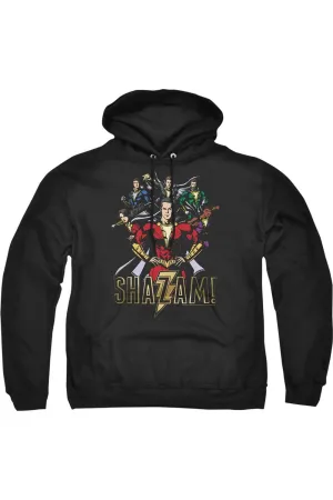 Shazam Movie Group Of Heroes Adult Pull Over Hoodie / Hooded Sweatshirt