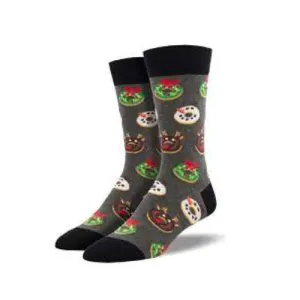 Socksmith Socks Decorative Donuts-Charcoal Heather