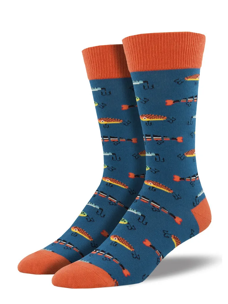 Socksmith Socks Just Fishin - Steel Blue