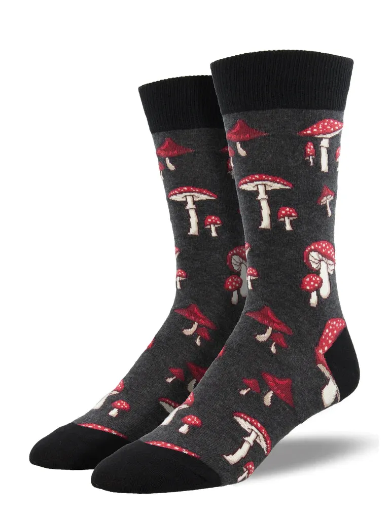 Socksmith Socks Pretty Fly For A Fungi - Charcoal Heather