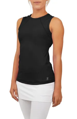 Sofibella Racer Tank - Black Clothing Sofibella Women