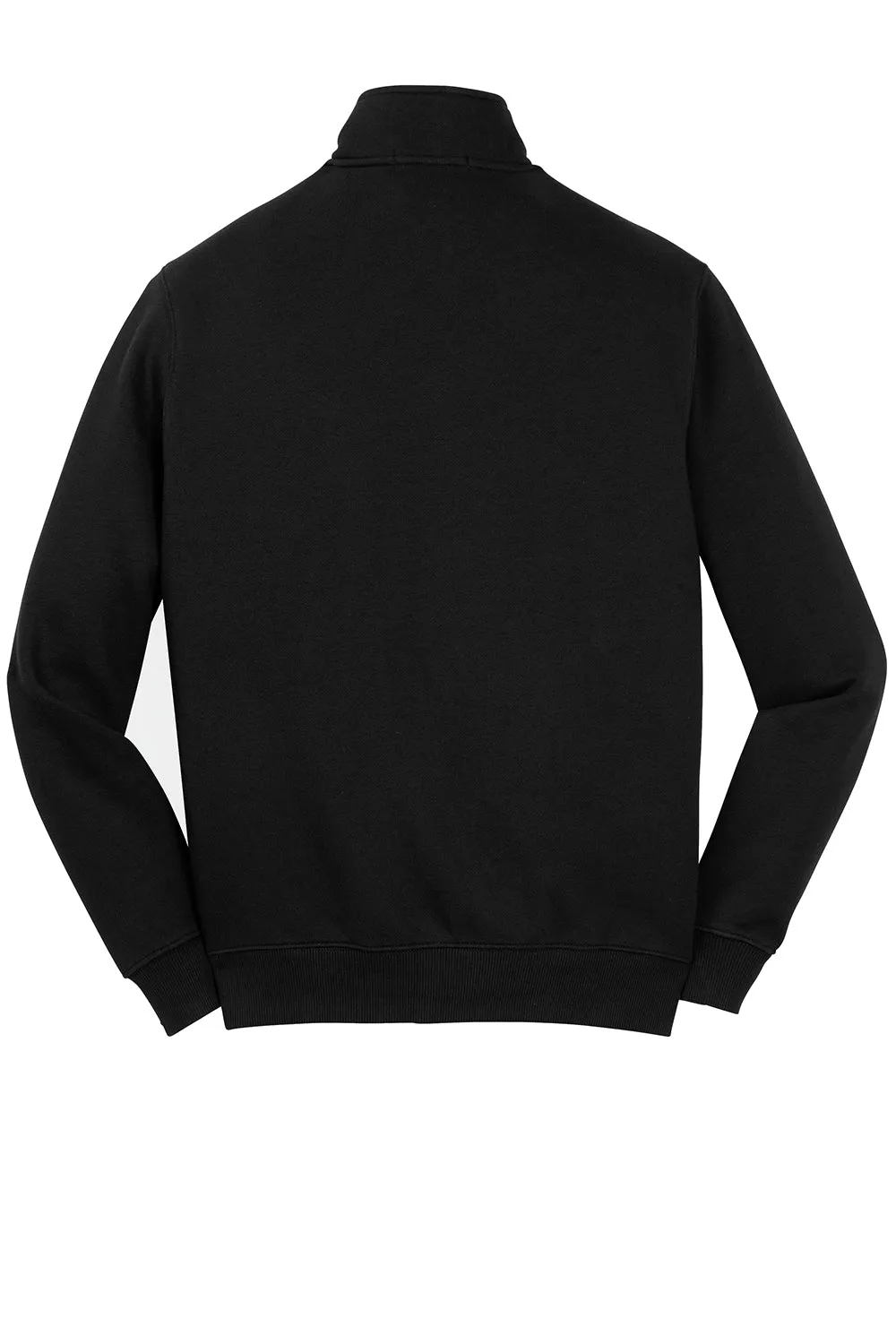 Sport-Tek Mens Shrink Resistant Fleece Full Zip Sweatshirt w/ Pockets - Black
