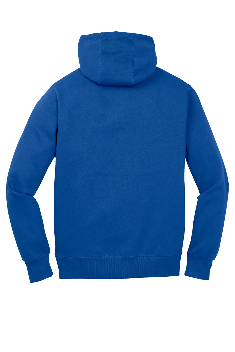 Sport-Tek Mens Shrink Resistant Fleece Hooded Sweatshirt Hoodie w/ Pouch Pocket - True Royal Blue