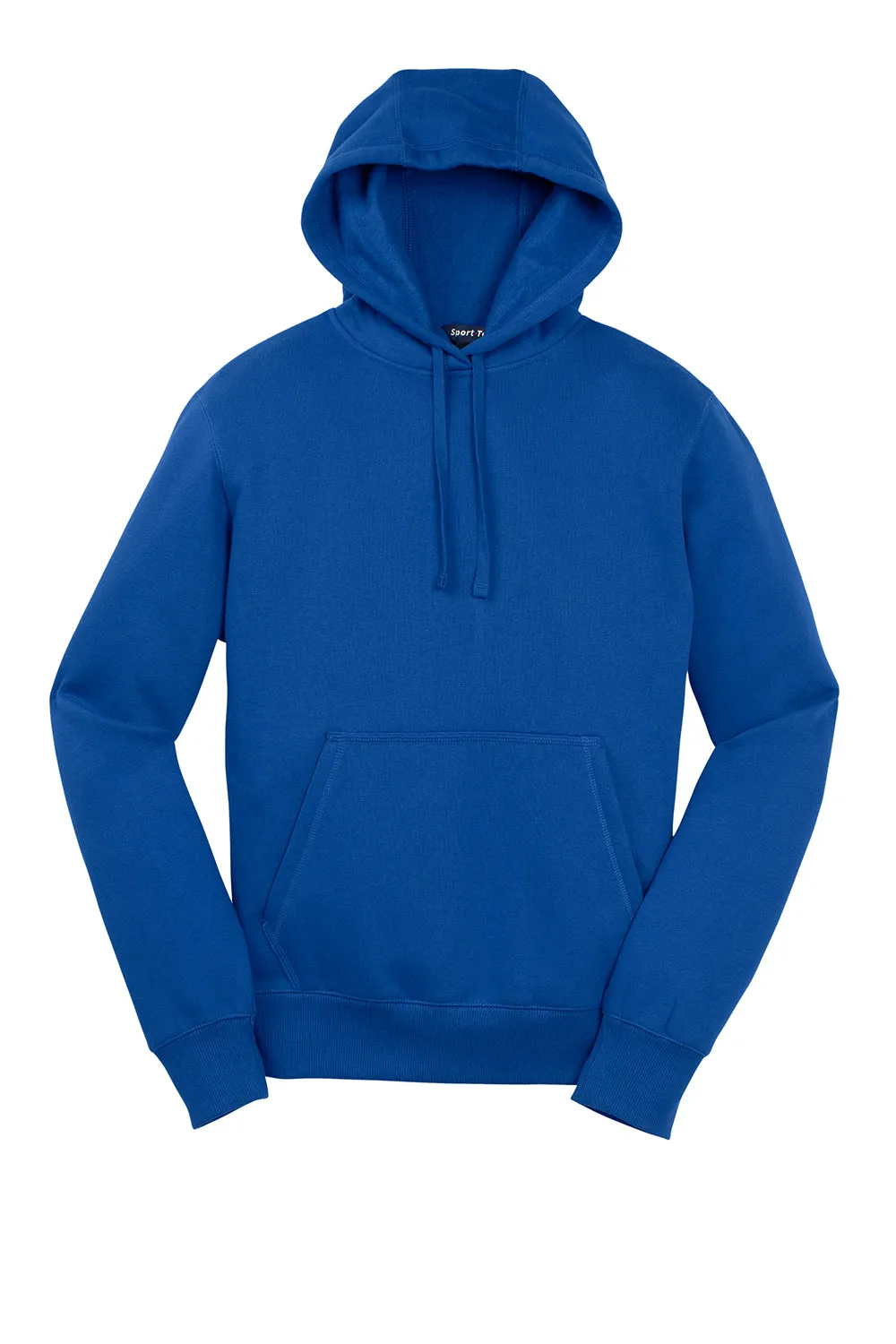 Sport-Tek Mens Shrink Resistant Fleece Hooded Sweatshirt Hoodie w/ Pouch Pocket - True Royal Blue