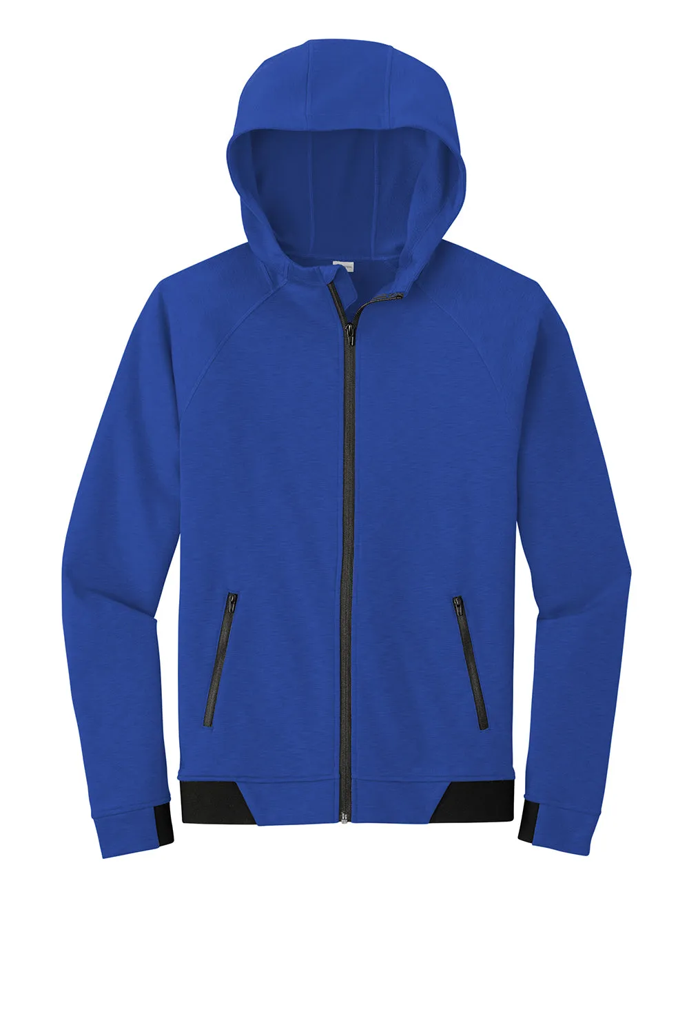 Sport-Tek Mens Strive PosiCharge Full Zip Hooded Sweatshirt Hoodie w/ Pockets - True Royal Blue - Closeout