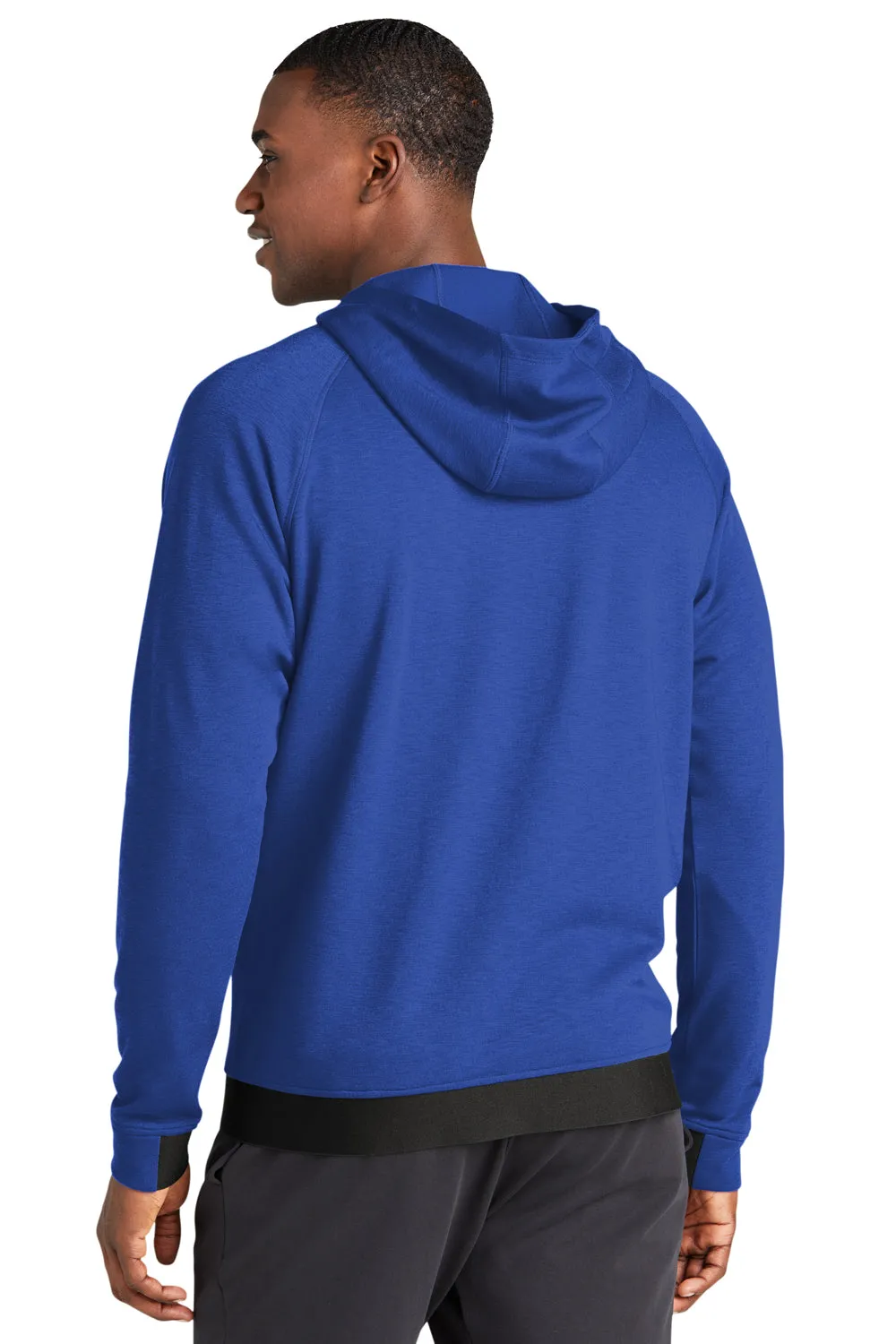 Sport-Tek Mens Strive PosiCharge Full Zip Hooded Sweatshirt Hoodie w/ Pockets - True Royal Blue - Closeout