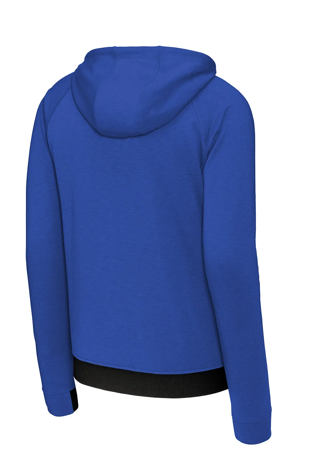 Sport-Tek Mens Strive PosiCharge Full Zip Hooded Sweatshirt Hoodie w/ Pockets - True Royal Blue - Closeout