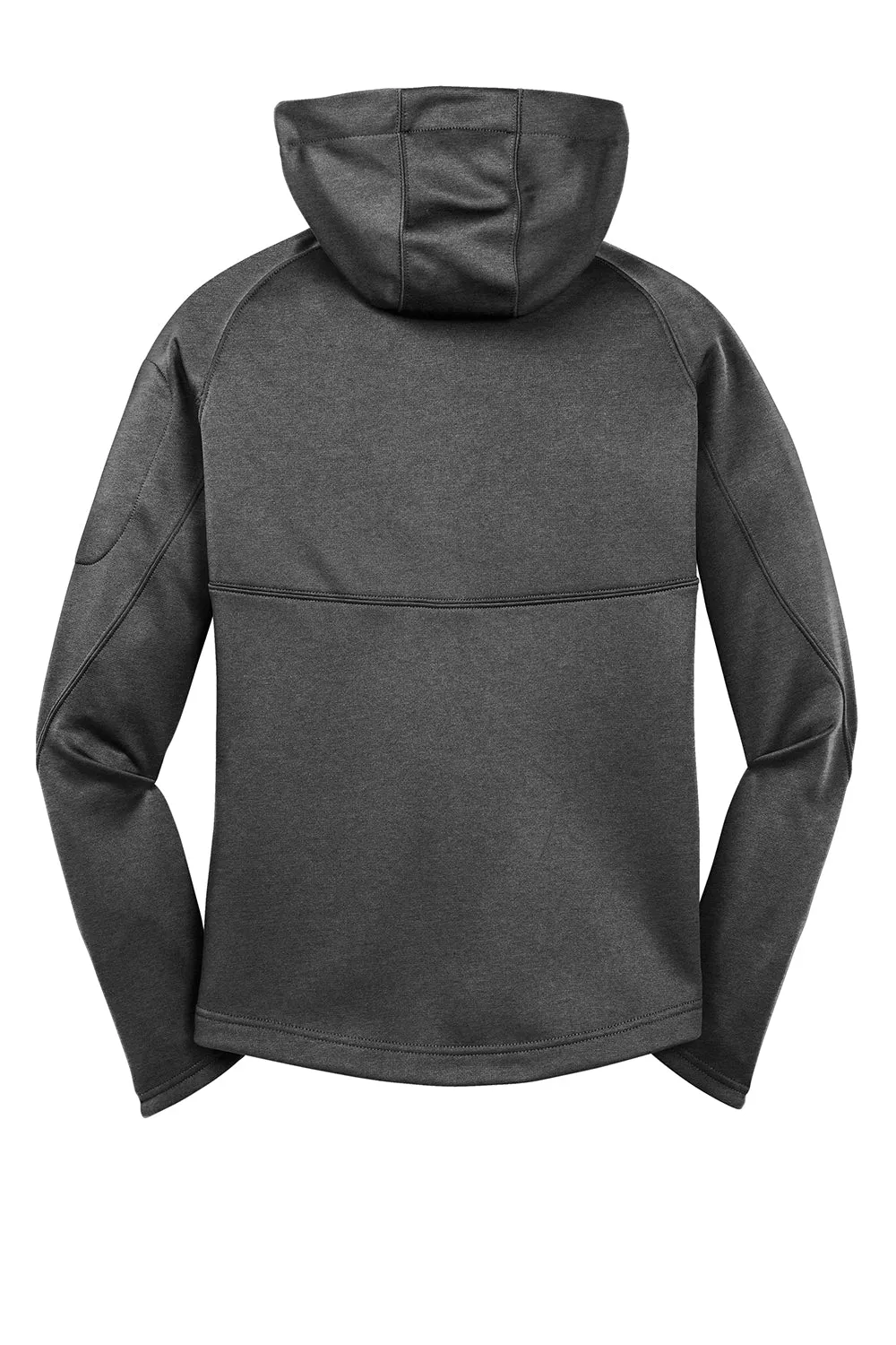 Sport-Tek Womens Tech Moisture Wicking Fleece Full Zip Hooded Sweatshirt Hoodie w/ Pockets - Heather Graphite Grey