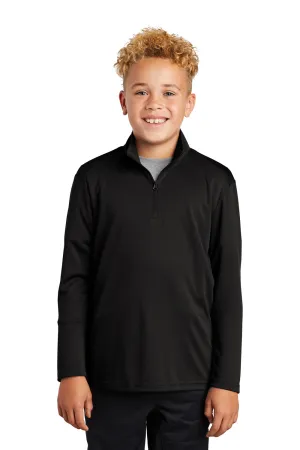 Sport-Tek Youth Competitor Moisture Wicking 1/4 Zip Sweatshirt - Black