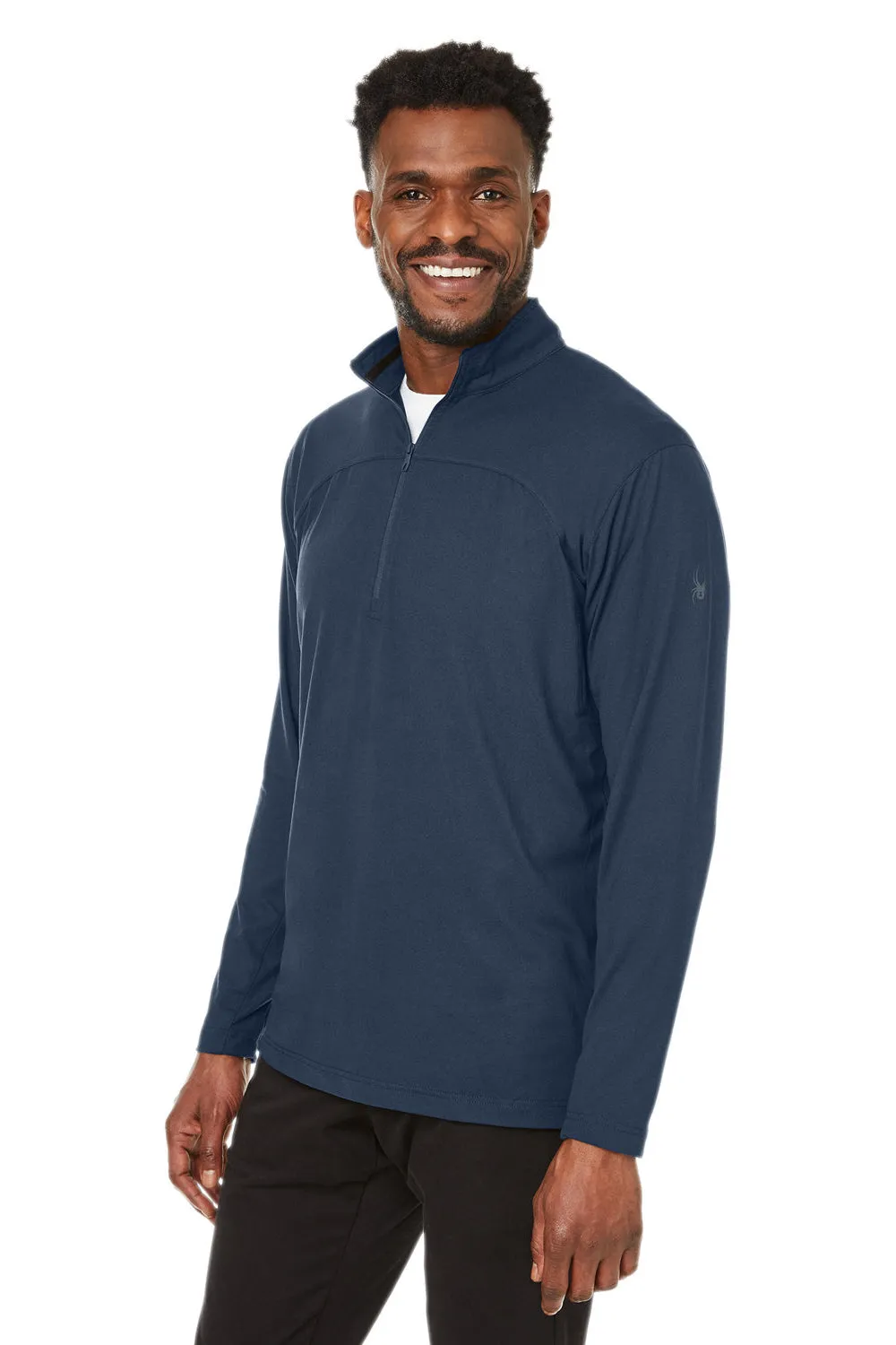 Spyder Mens Spyre UPF 40  1/4 Zip Sweatshirt - Frontier Blue Frost
