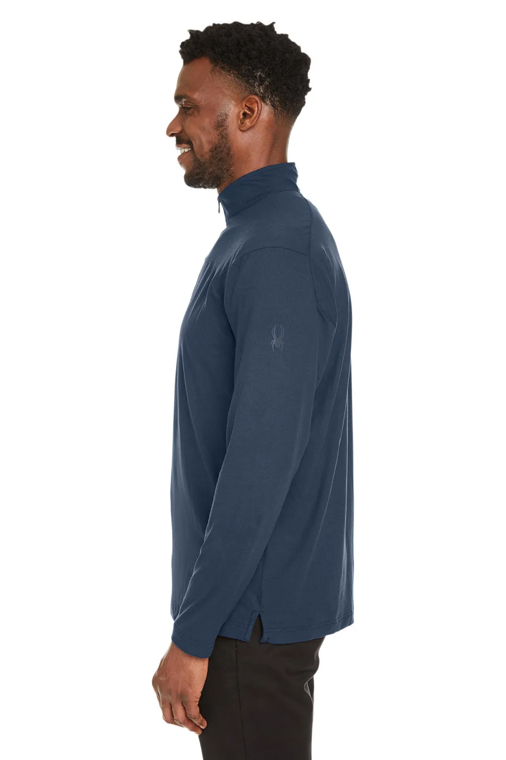 Spyder Mens Spyre UPF 40  1/4 Zip Sweatshirt - Frontier Blue Frost