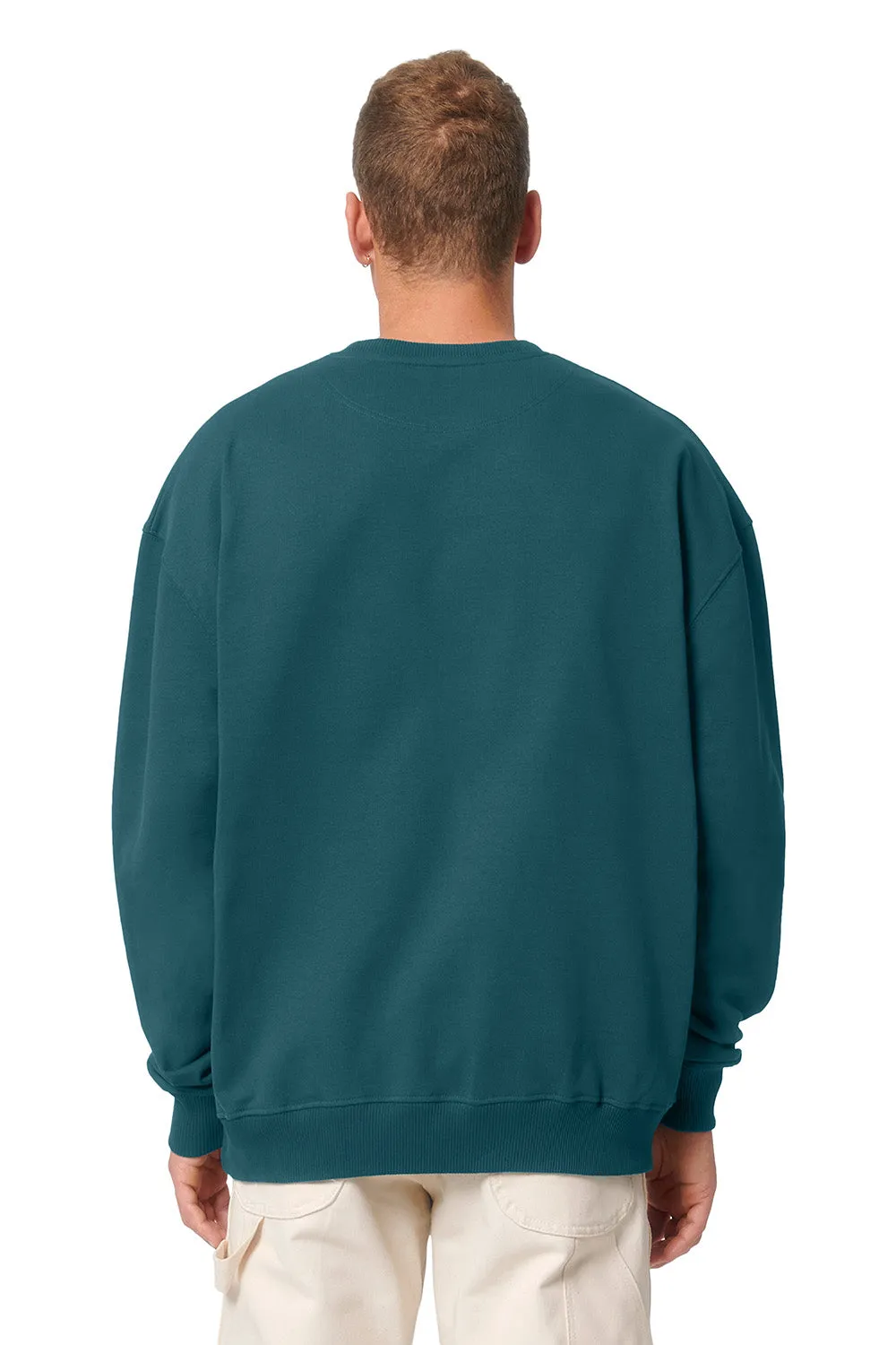 Stanley/Stella Mens Ledger Dry Crewneck Sweatshirt - Stargazer Blue