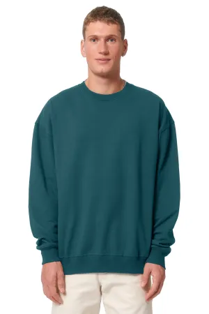 Stanley/Stella Mens Ledger Dry Crewneck Sweatshirt - Stargazer Blue