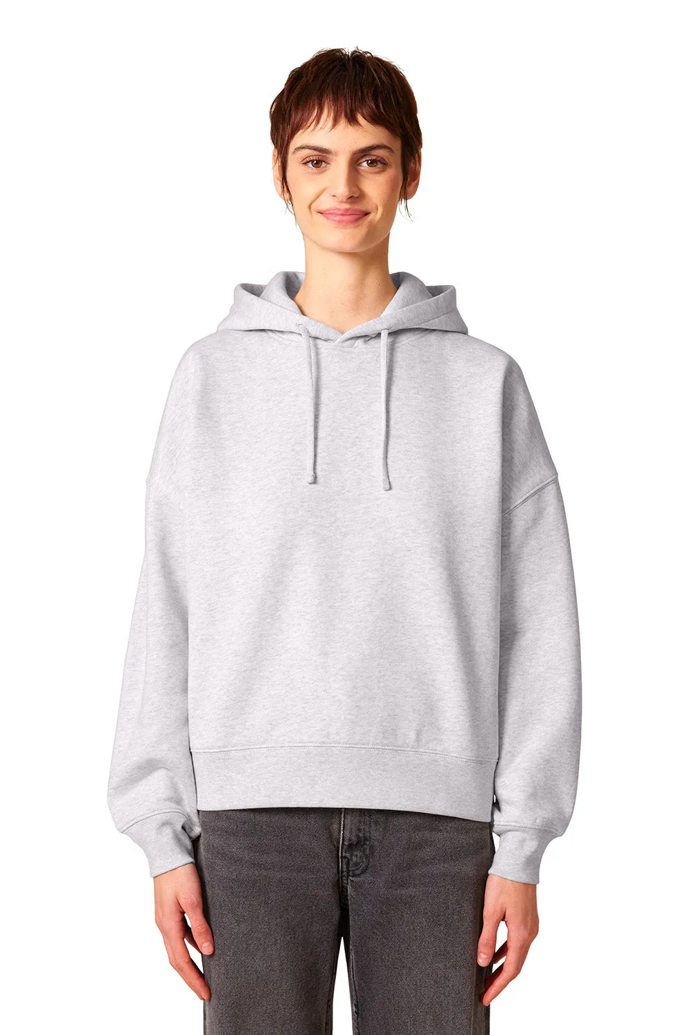 Stanley/Stella Womens Nora Hooded Sweatshirt Hoodie - Heather Cool Grey